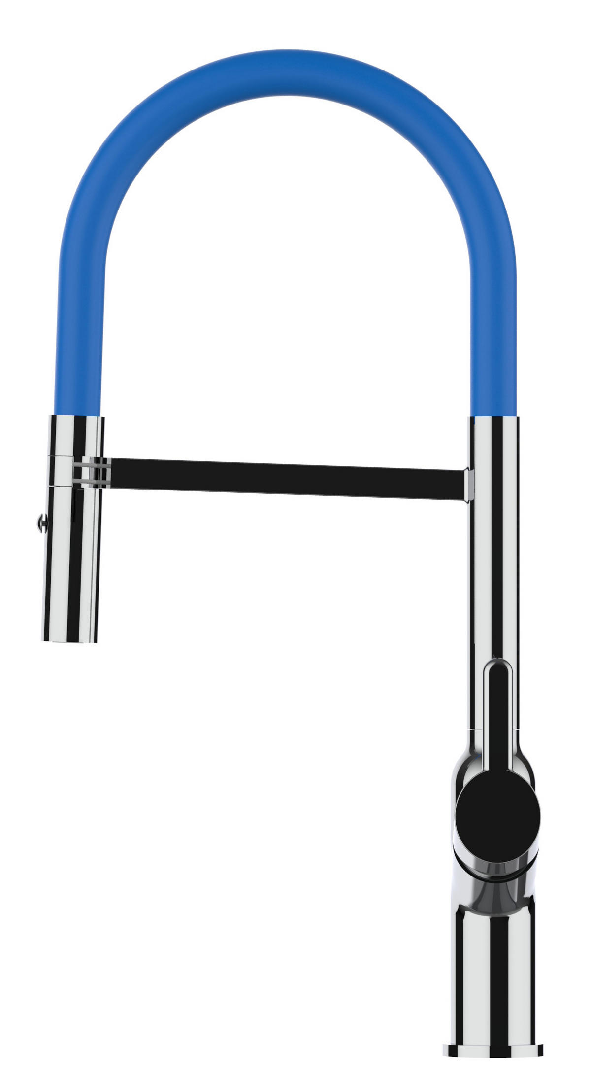 KÜCHENARMATUR, Verchromt und Blau, 2-Strahl-Brause - Chromfarben, Metall (23/46.5/23cm) - VIZIO