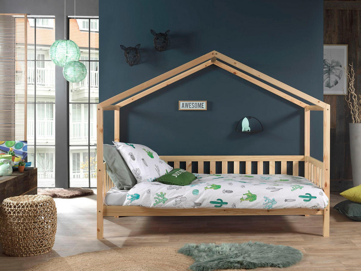 HAUSBETT Kapua 210x170x97 aus Massivholz in Natur - Kieferfarben, Holz (90/200cm) - 58aufmkessel