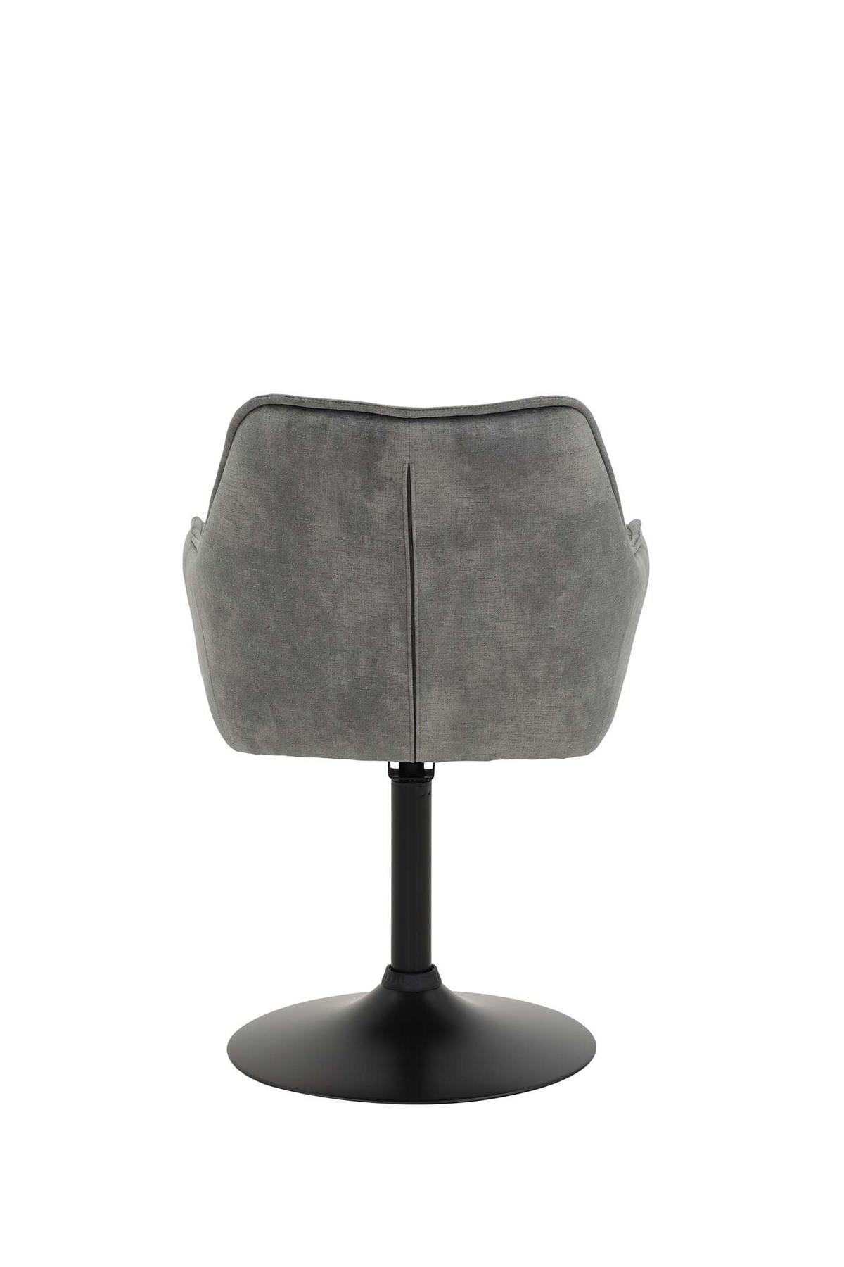 ARMLEHNSTUHL Birte - Samtvelour Vintage Grau - Schwarz/Grau, Textil/Metall (49/83/62cm) - Hela Vertriebs GmbH