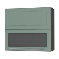 KÜCHENHÄNGESCHRANK Kvantum W8BS/80 Mint Matt / Lava Matt 80 / 32,5 / 72cm - Dunkelgrau/Mintgrün, Holz/Holzwerkstoff (80/72/32.5cm) - Feldmann-Wohnen