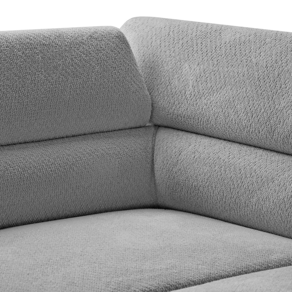 ECKSCHLAFSOFA Mellow mit Bettkasten, Grau, rechts - Schwarz/Grau, Textil (270/205cm) - Beautysofa