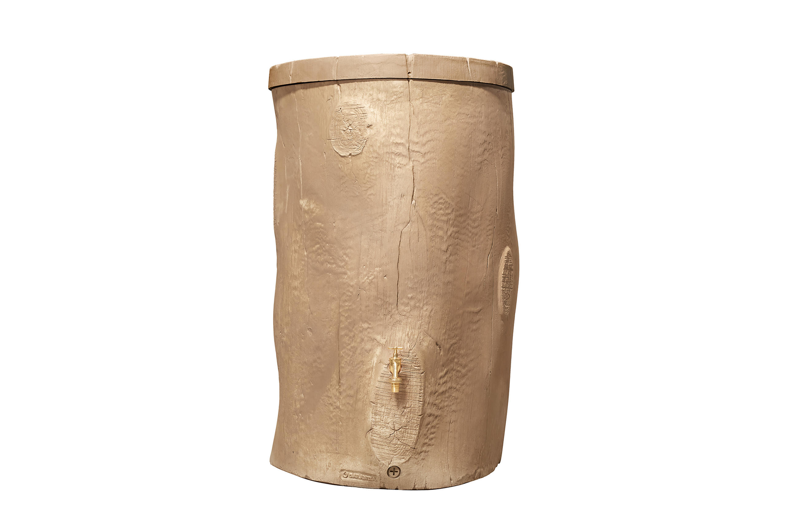 STOCK Regentonne 400 L, light - Braun, Kunststoff (72/119/72cm) - GARANTIA