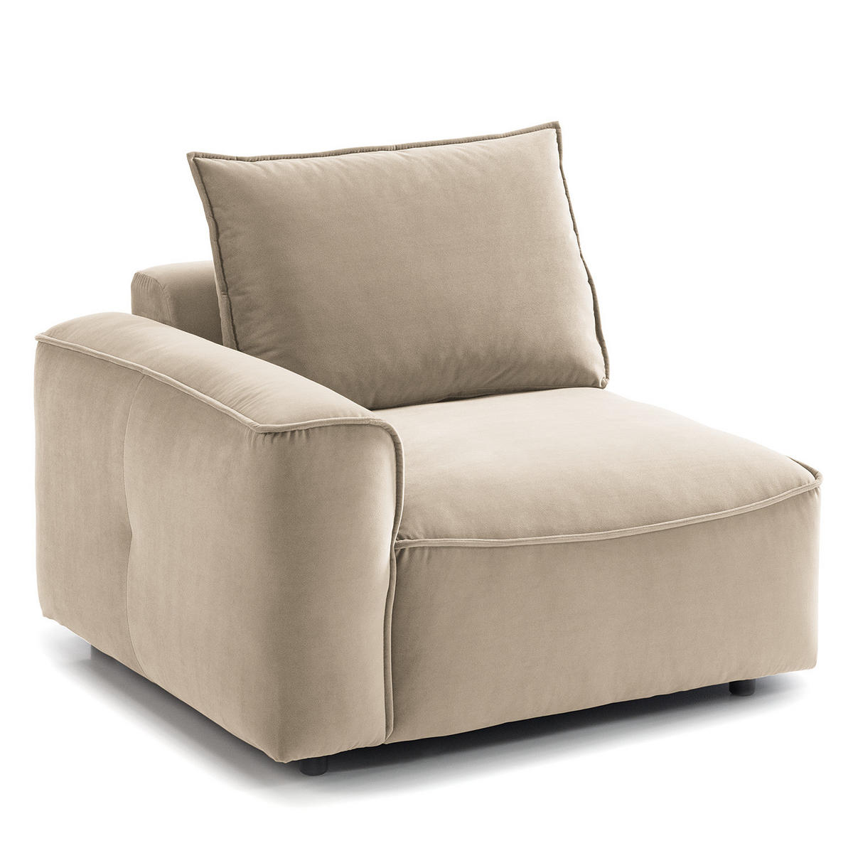 MODULSESSEL - Beige, Holz/Textil (104/82/99cm) - home24