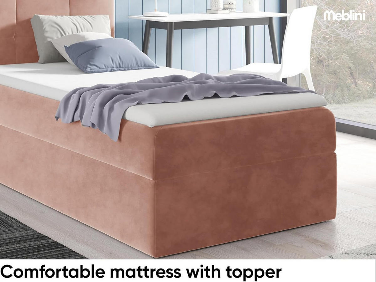 KINDERBETT MINO 2 - Pink, Holzwerkstoff (84/208cm) - Meblini