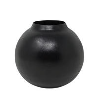 VASE Siyah aus Eisen in Schwarz Ø15,5/14,5 cm - Schwarz, Metall (14.5cm) - LaLe Living