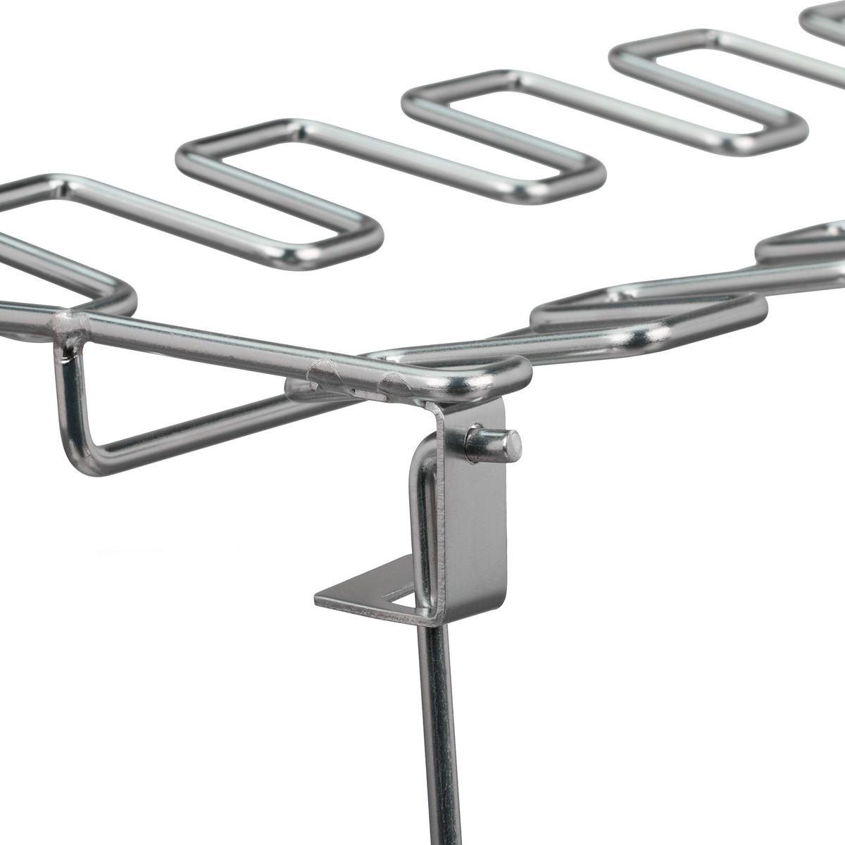 2XHÄHNCHENSCHENKELHALTER - Silberfarben, Metall (34.5/14.5/11.5cm) - Relaxdays