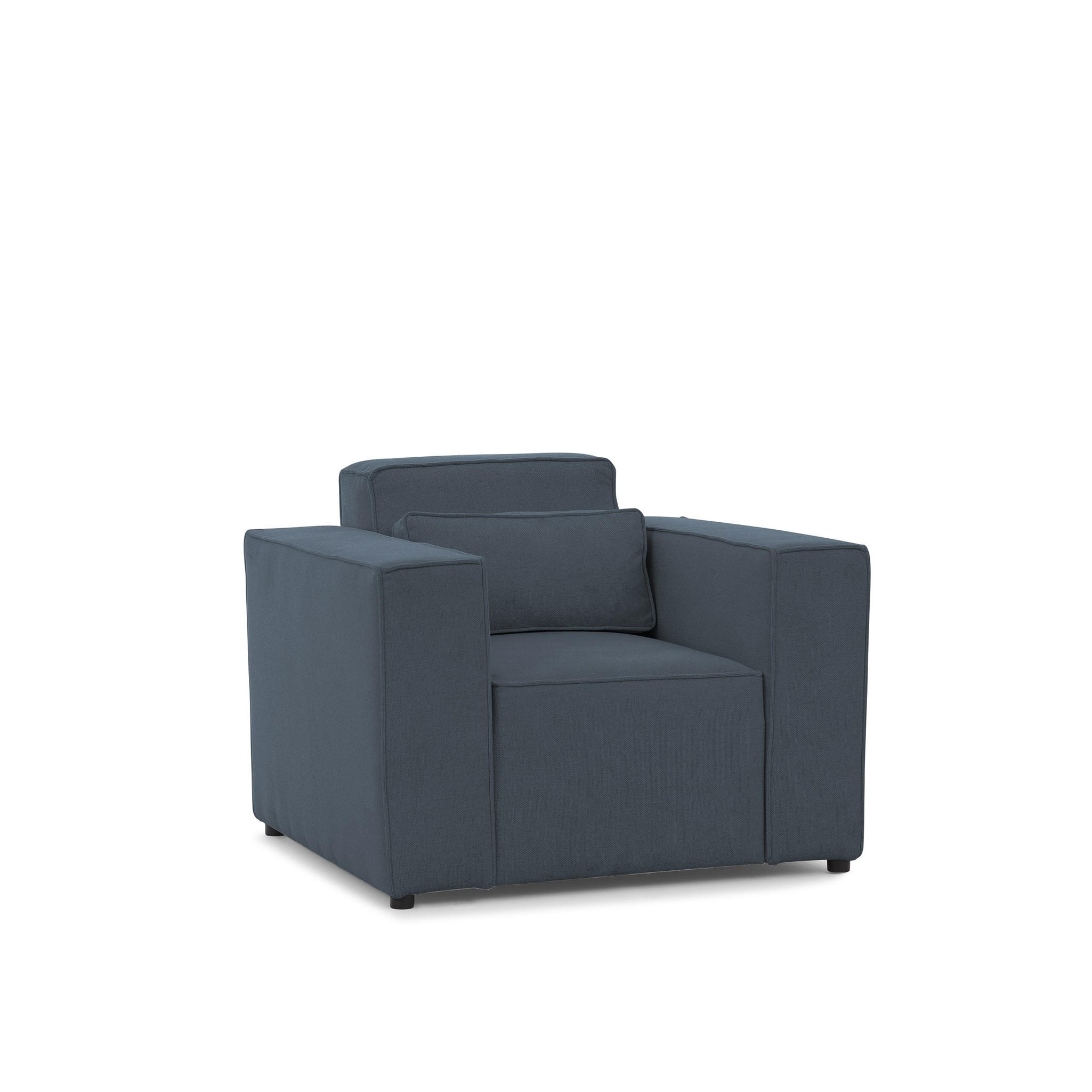 SESSEL Waldo In Brooklyn - Blau, Holzwerkstoff/Textil (101/80/92cm) - Fun Möbel