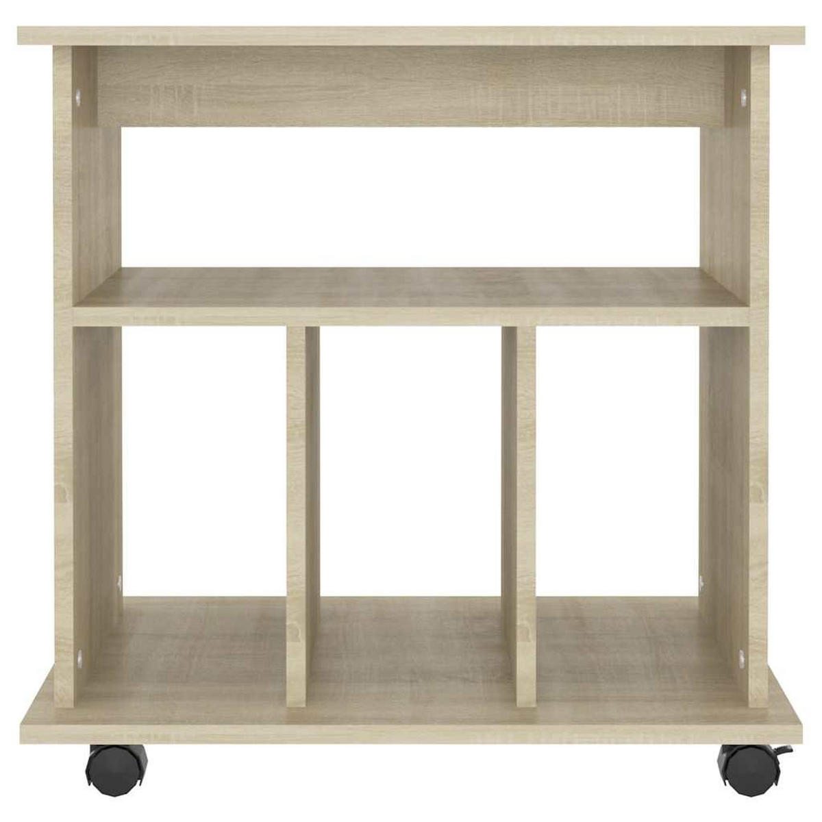 ROLLSCHRANK Sonoma-Eiche 60/45/60 Cm Holzwerkstoff - Braun, Holzwerkstoff (45/60/60cm) - vidaXL