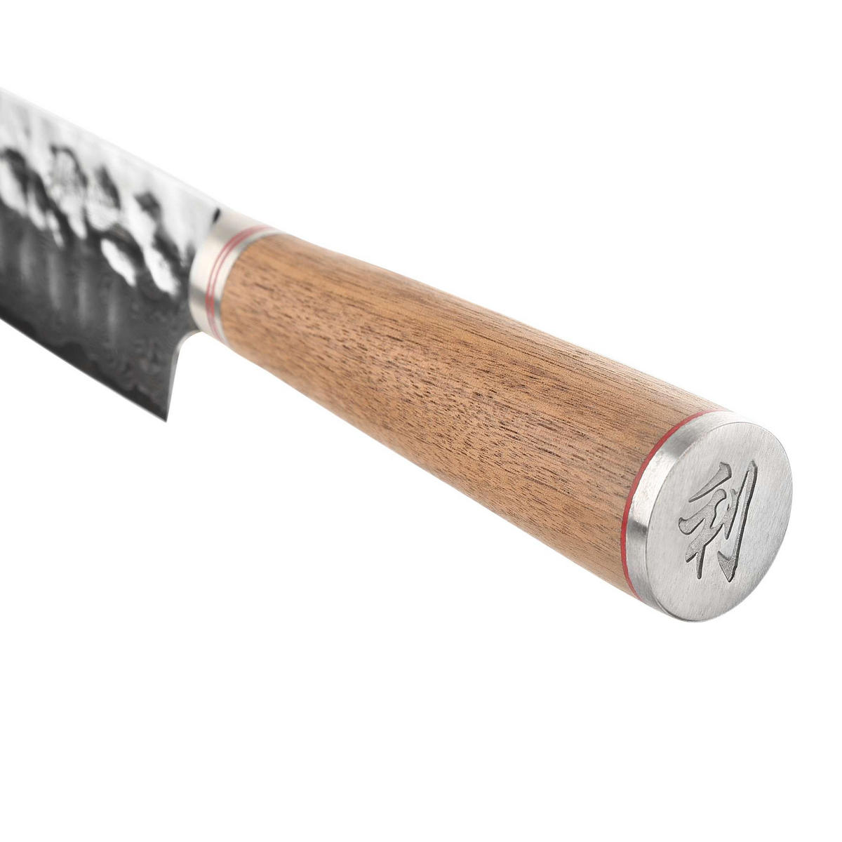 CHEFMESSER 25,5 cm - Nussbaumfarben, Holz/Metall (34cm) - Wakoli