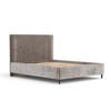 POLSTERBETT Etero Beige 140/200 cm im Chenille-Stoff - Wengefarben/Beige, Holz/Holzwerkstoff (140/200cm) - Maison de Reve