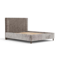POLSTERBETT Etero Beige 140/200 cm im Chenille-Stoff - Wengefarben/Beige, Holz/Holzwerkstoff (140/200cm) - Maison de Reve