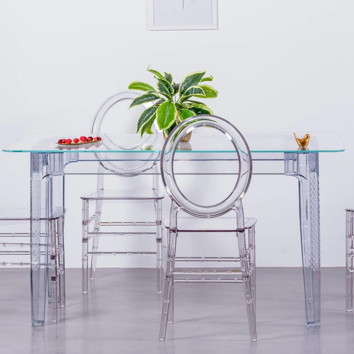 GLASTISCH Rechteckig Transparent 80/140/74 cm - Transparent, Glas (80/140/74cm) - Nest Dream
