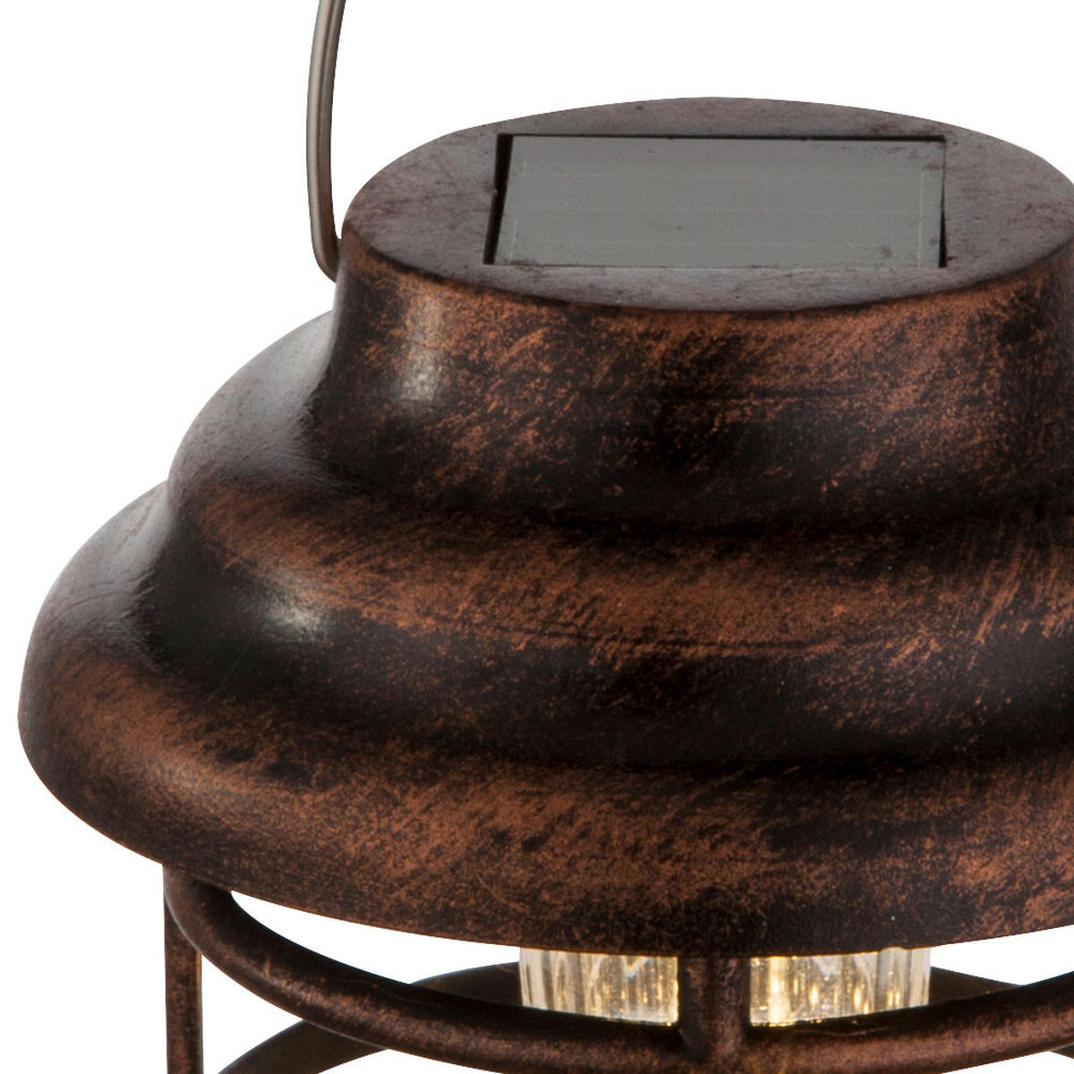 LED AUSSENLEUCHTE Rostoptik Braun 4er Set - Braun, Metall (8/8/14cm)