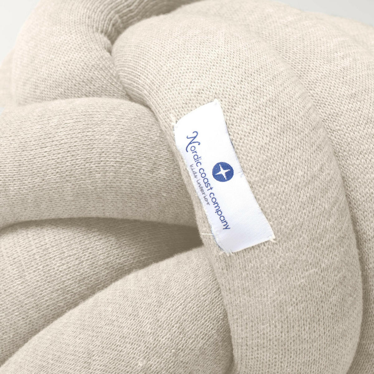 KNOTENKISSEN Strick Natur - Naturfarben, Textil (40/40cm) - nordic coast company