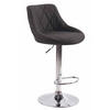 BARHOCKER Lazius, Gestell Metall in Chromoptik, Stoff Dunkelgrau - Chromfarben/Dunkelgrau, Textil/Metall (46/100/49cm) - TPFLiving