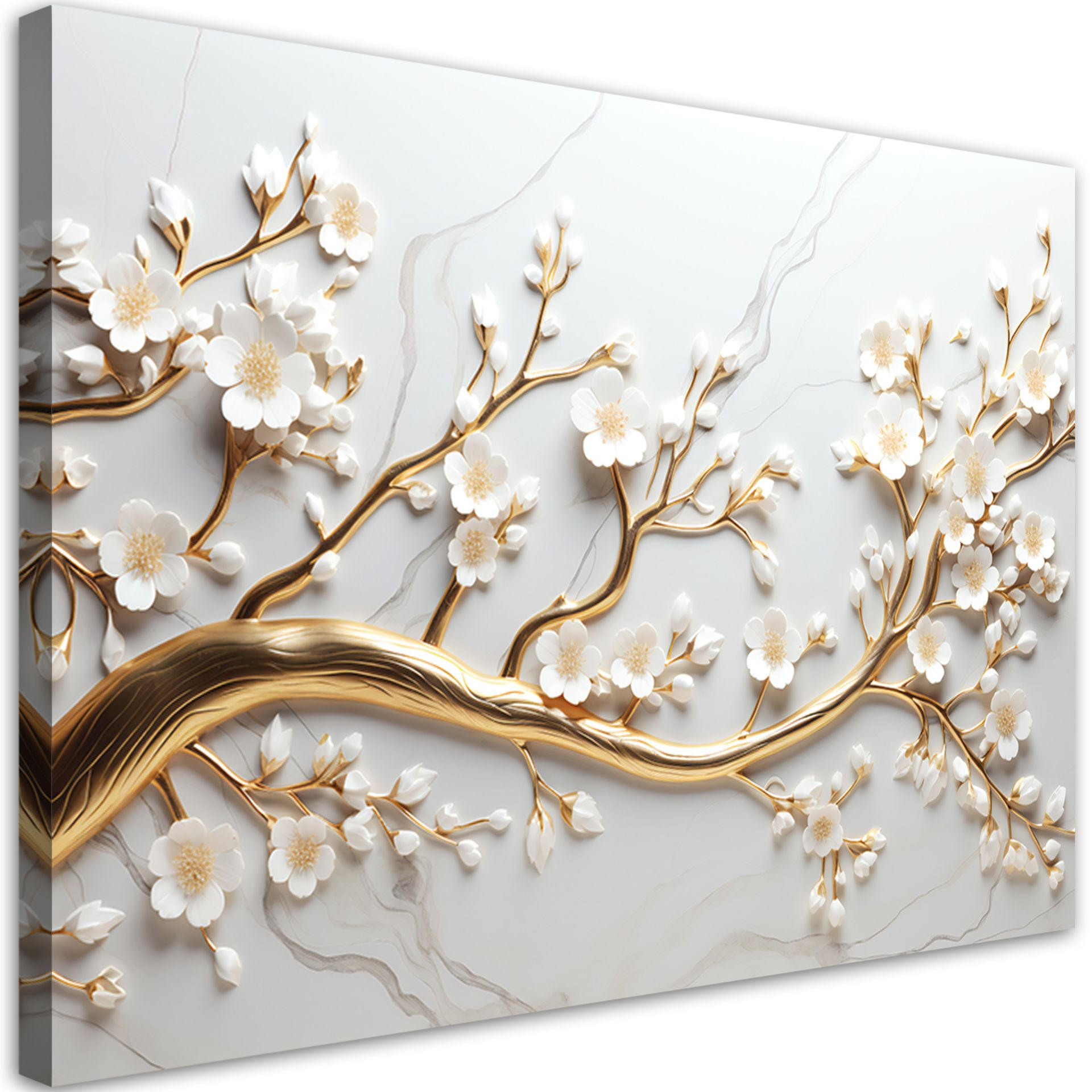 KUNSTDRUCK Gold 90/60 cm - Goldfarben, Textil (90/60cm) - KUNSTLOFT