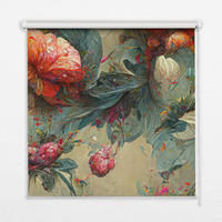 VNÚTORNÁ roleta - okenná roleta - roleta - 100x140 cm - Lúka - hnedá, plast (100/140/0.5cm) - TULUP