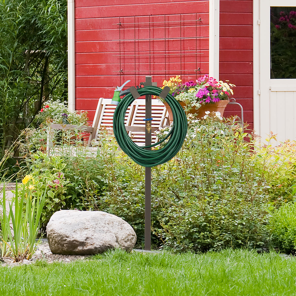 WASSERZAPFSTELLE - Braun, Metall (25/107.5/18cm) - Relaxdays