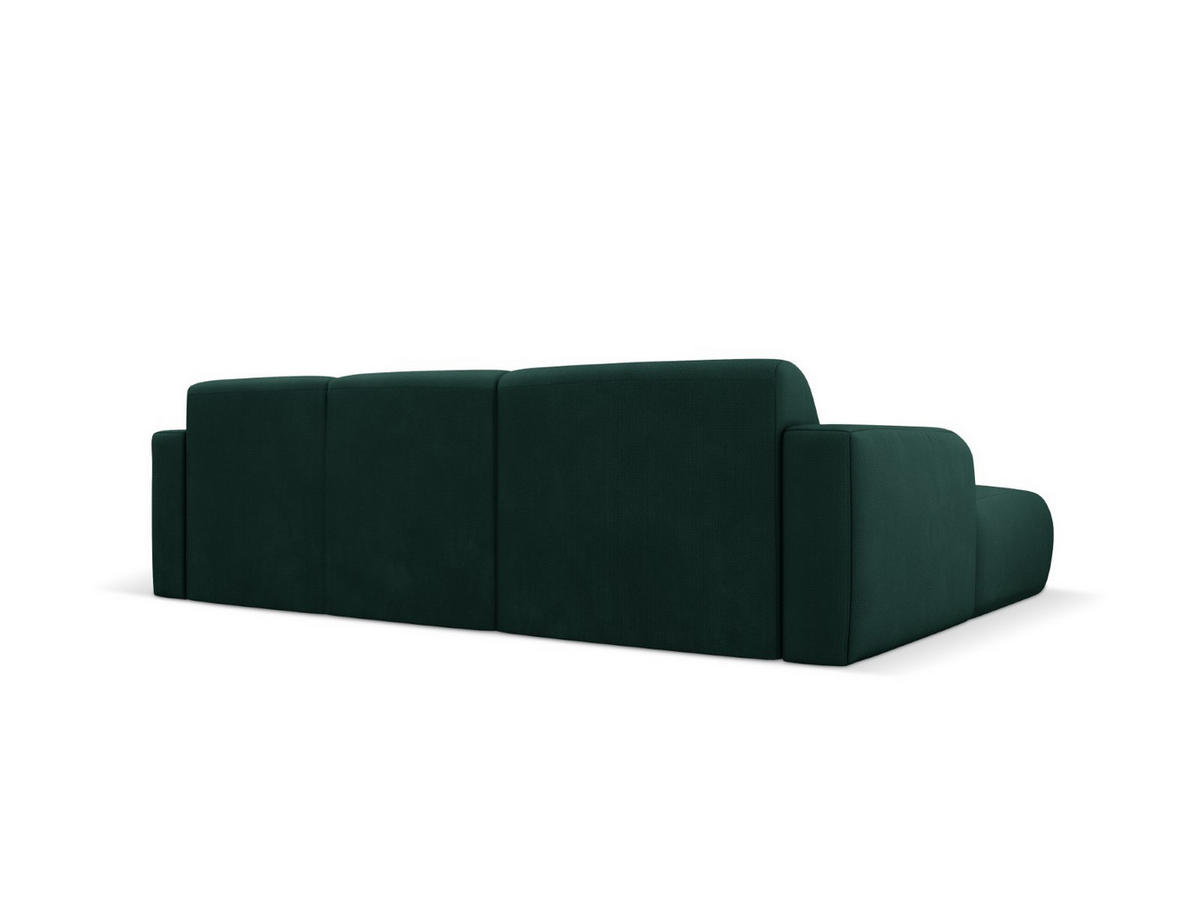 ECKSOFA links Molino aus strukturiertem Stoff flaschengrün 4 Sitzplätze - Dunkelgrün, Textil (170/250cm) - Micadoni