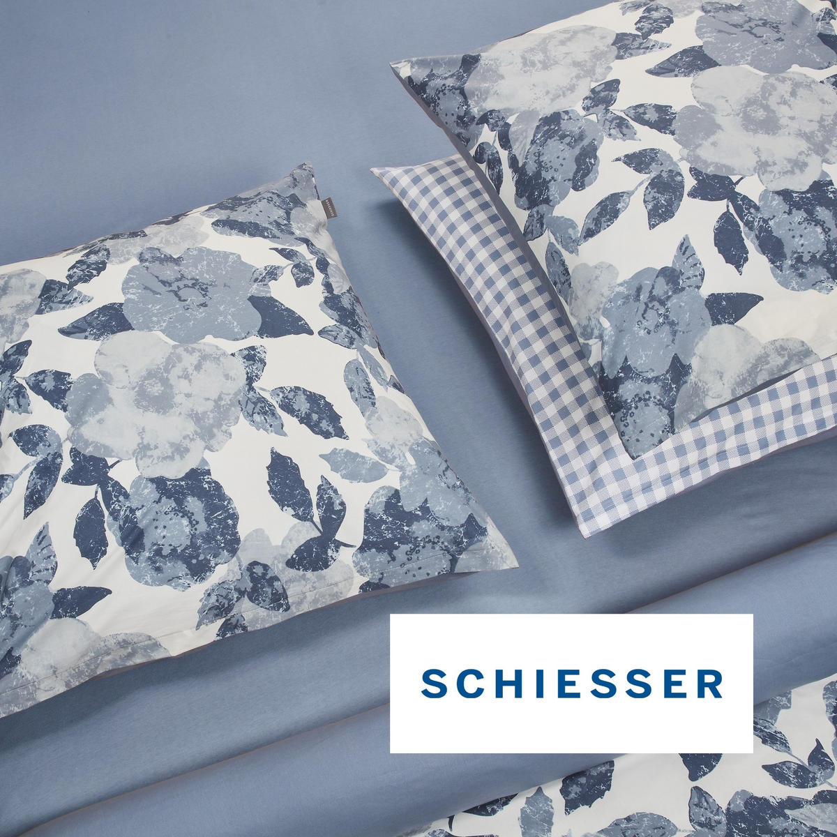 BETTWÄSCHESET Vichy - Renforcé - 2-teilig - 135 x 200 cm - Hellblau - Hellblau, Textil (135/200cm) - SCHIESSER