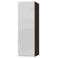 HÄNGESCHRANK Florence W4/30 Lava / RAL 9003 signalweiß HG 30 / 32,5 / 96cm - Türanschlag links - Dunkelgrau/Weiß Hochglanz, Holz/Holzwerkstoff (30/96/32.5cm) - Feldmann-Wohnen
