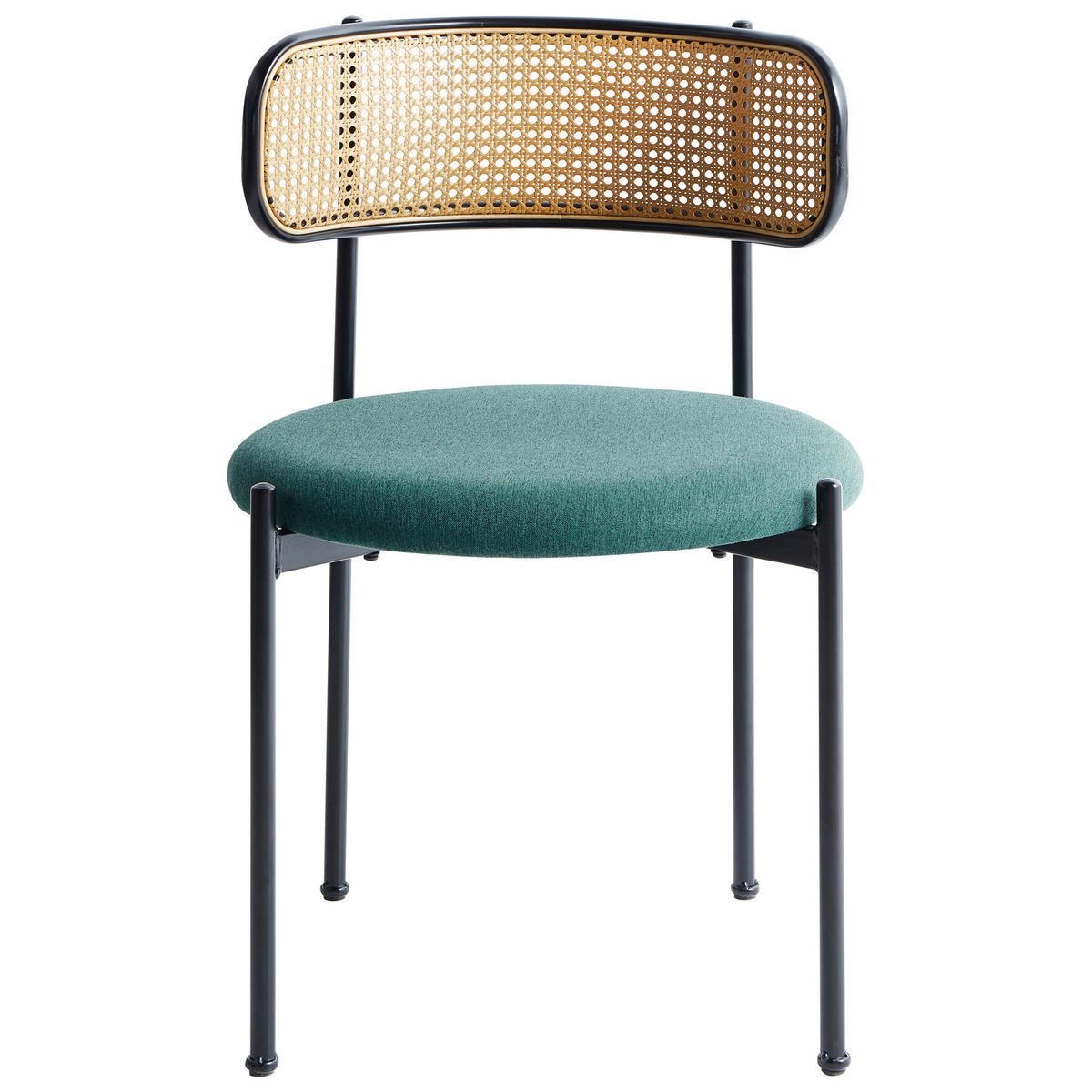 ESSZIMMERSTUHL 2er-Set Schwarz Andover - Schwarz/Braun, Metall (50/75/50cm) - Beliani