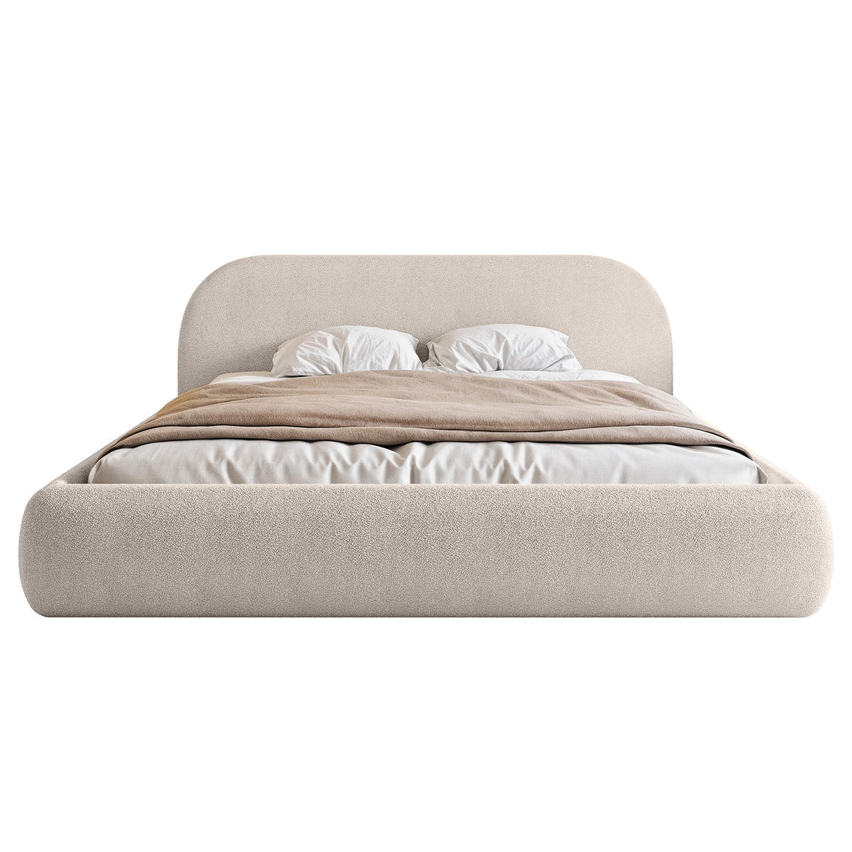 POLSTERBETT Lloret 160x200 cm, Beige - Beige, Textil (200/160cm) - Fedve