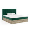 BOXBETT Doppelbett Jessen 180x200 cm Dunkelgrün - Dunkelgrün, Textil (180/200cm) - Fedve