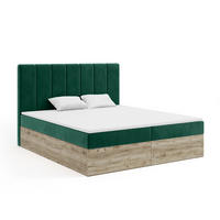 BOXBETT Doppelbett Jessen 180x200 cm Dunkelgrün - Dunkelgrün, Textil (180/200cm) - Fedve