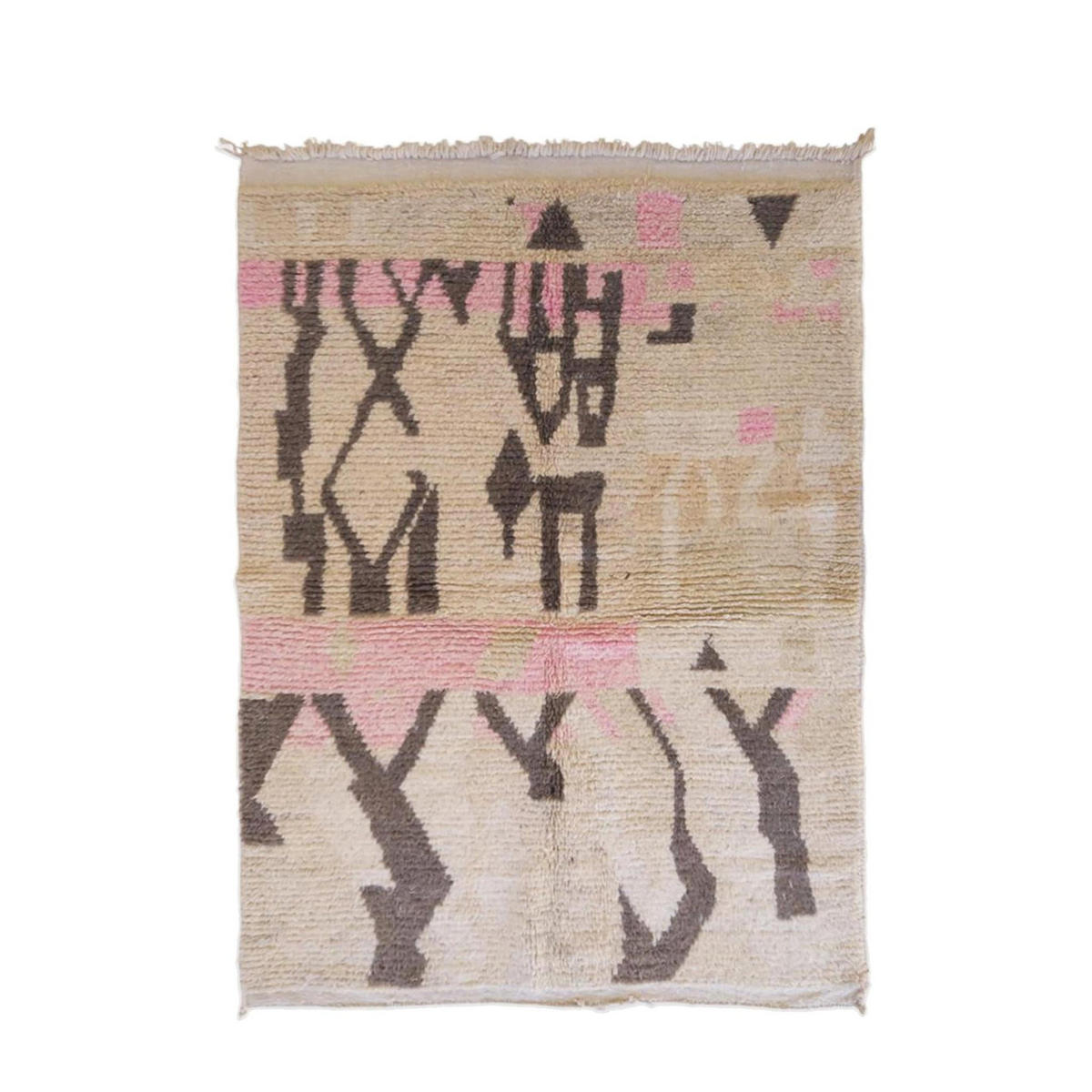 BERBERTEPPICH aus reiner Wolle 131x 200 cm - Pink, Naturmaterialien (131/200cm) - AFK Living