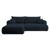 ECKSOFA Ovo Dunkelblau Velours - Schwarz/Dunkelblau, Kunststoff/Textil (260/165cm) - Selsey