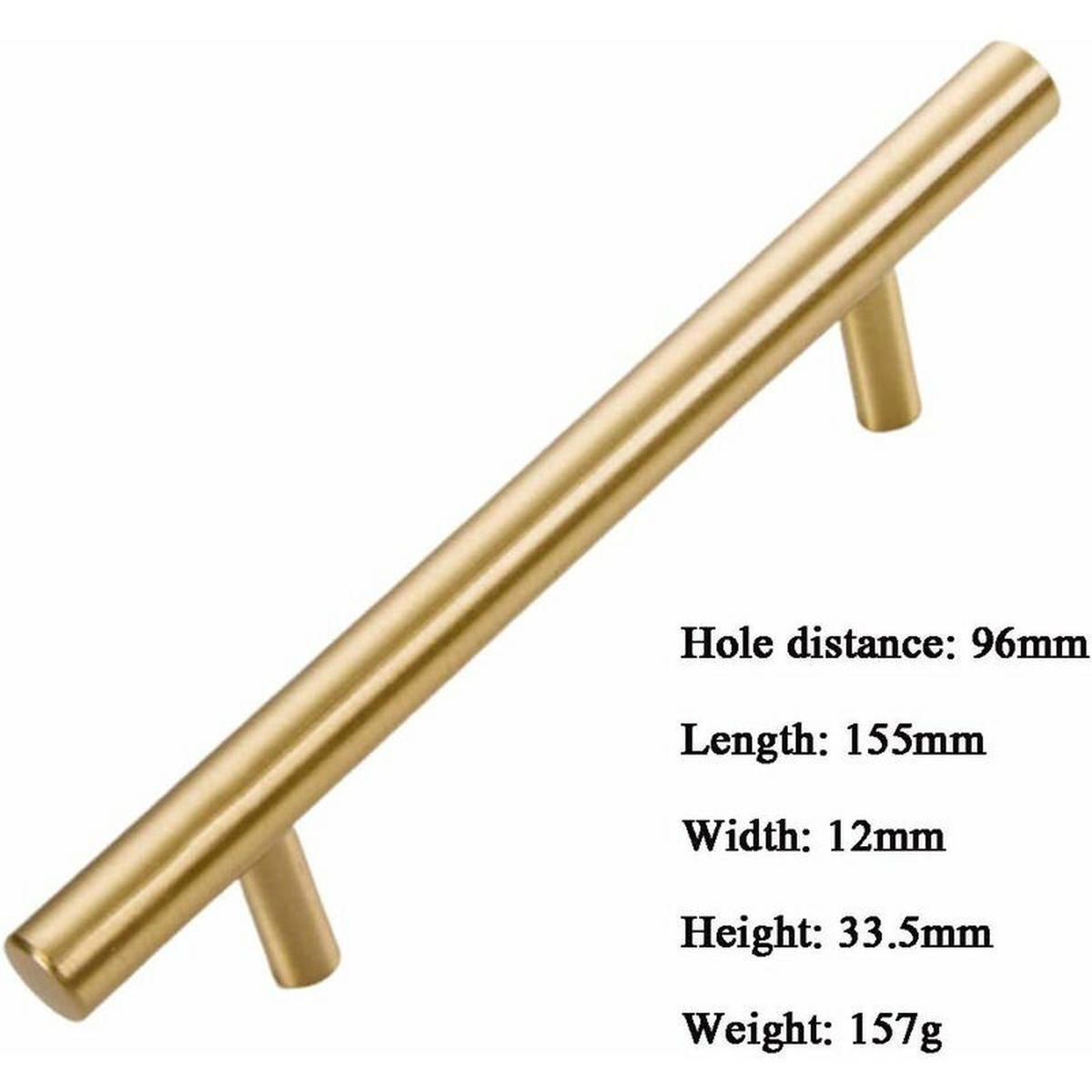 MÖBELGRIFF 1er-Set 128 mm Edelstahl - Goldfarben, Metall (0.1/3.5/2cm)