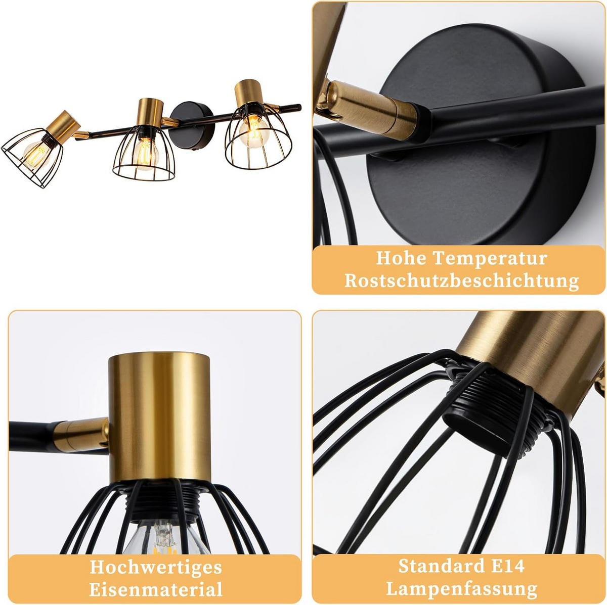 NÁSTĚNNÉ SVÍTIDLO BURNS III 48/18/18 cm - černá, kov (18/18/48cm) - Nettlife