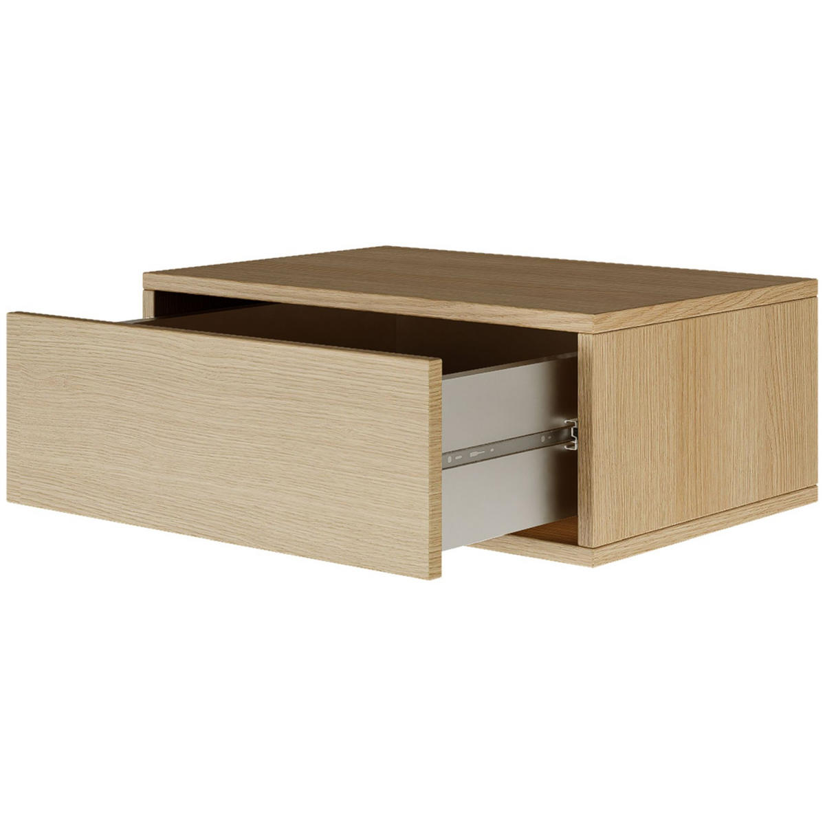 NACHTTISCH hängend Framme Eiche Holzoptik, 50 cm - Beige, Holzwerkstoff (50/20.8/36cm) - Selsey