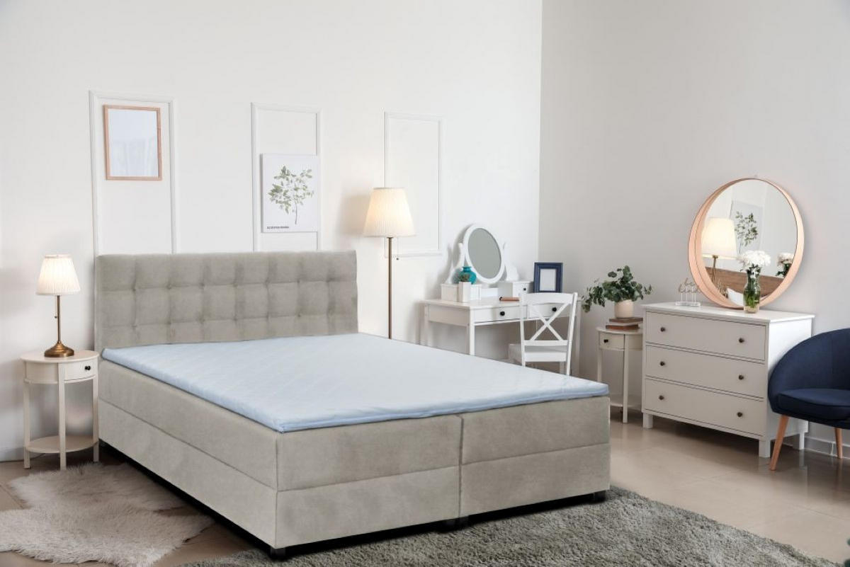 BOXBETT Malmo 200x200 cm mit Topper, zwei Bettkästen und Matratze, beige - Beige, Kunststoff (200/200cm) - Margaret Hadas24
