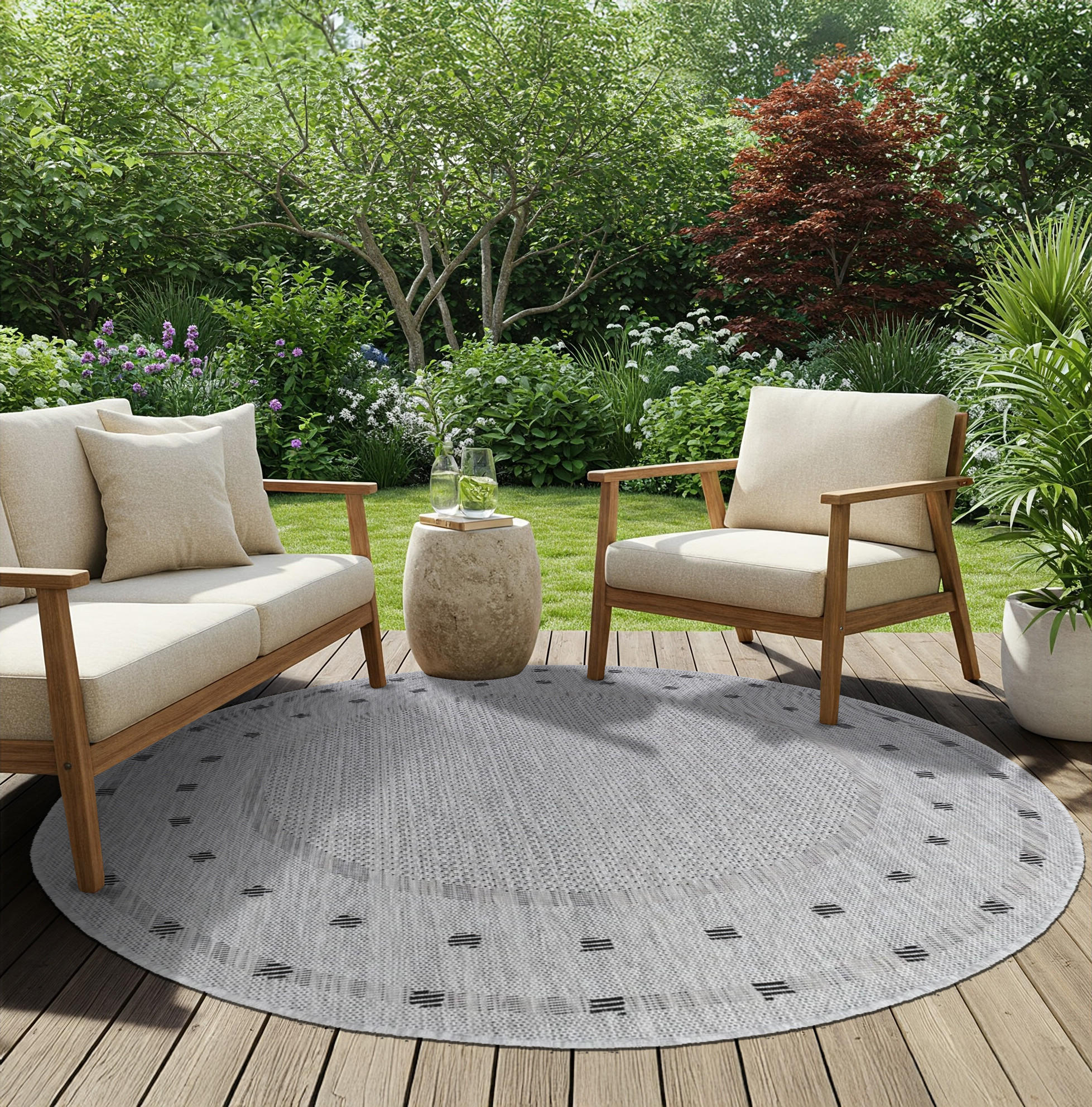 TEPPICH MELISSA Grau 200/200 cm - Grau, Kunststoff (200/200cm) - Tapiso