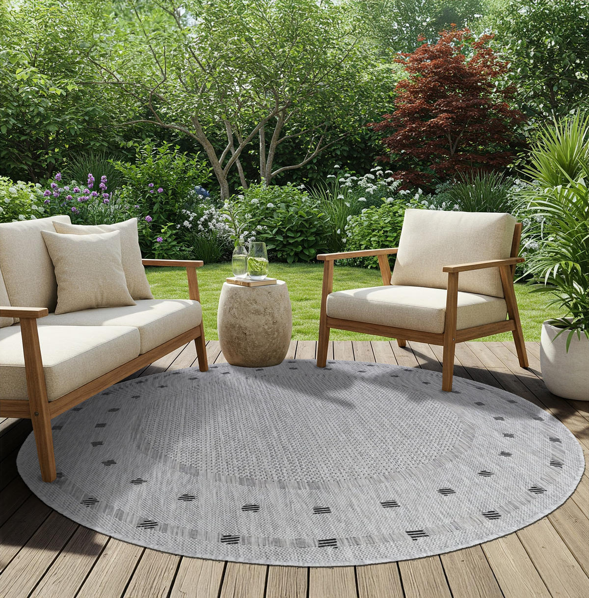 TEPPICH MELISSA Grau 200/200 cm - Grau, Kunststoff (200/200cm) - Tapiso