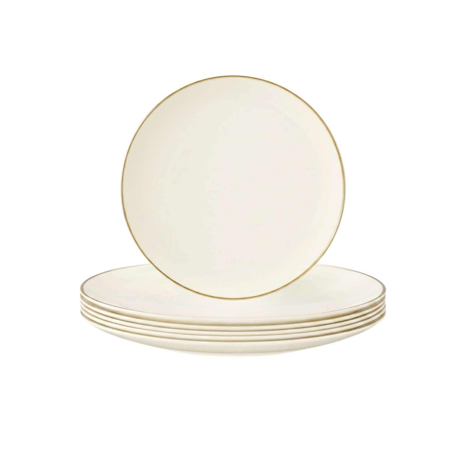 FRÜHSTÜCKSTELLER Savona Fine Diamond creme ø 22,6 cm 6er Set - Creme, Keramik (22.6cm) - Seltmann Weiden