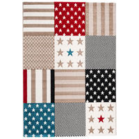 KINDER UND JUGEND TEPPICH MAUI STERNE - Blau/Rot, Textil (120/170cm) - Pergamon