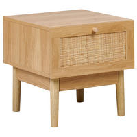 NACHTTISCH mit 1 Schublade Hellbraun Nivo - Braun, Holzwerkstoff (42/40/40cm) - Beliani