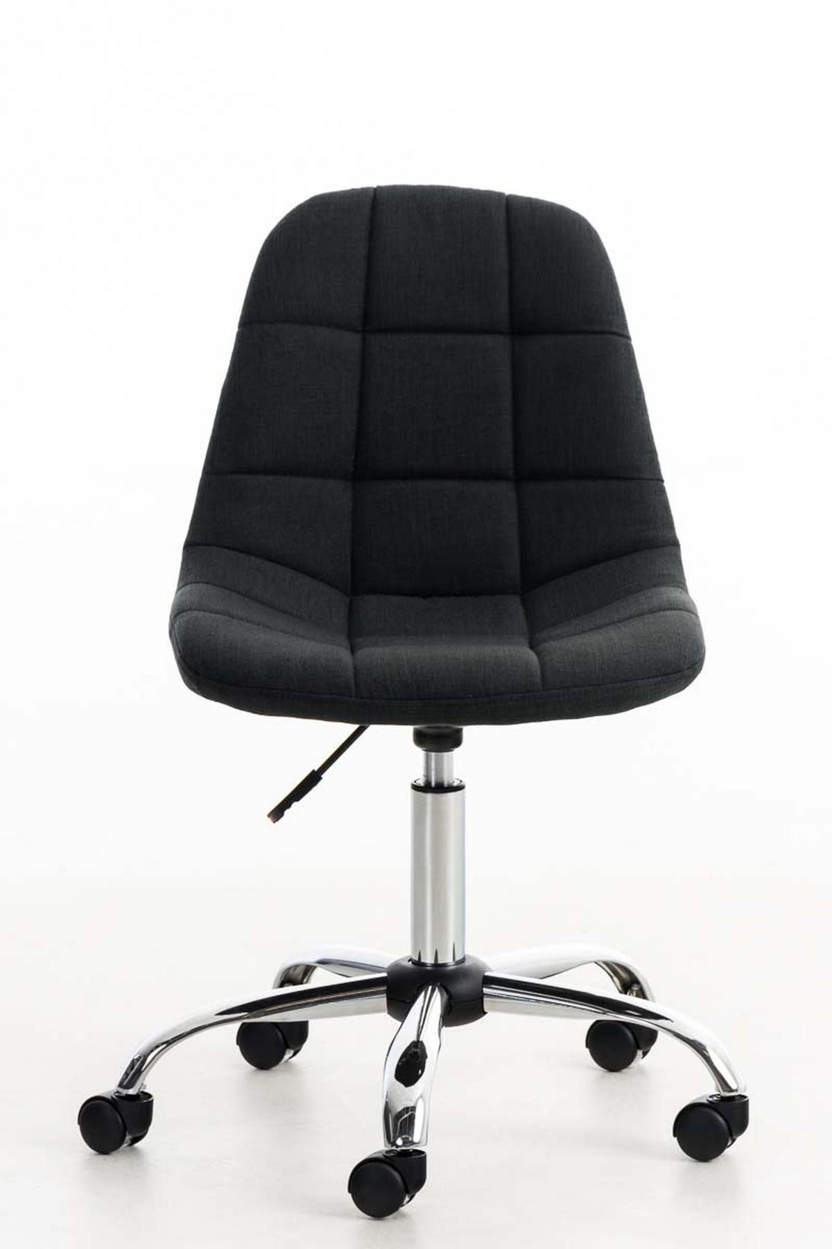 BÜROSTUHL Emily, Stoff Schwarz - Schwarz, Textil/Metall (55/91/55cm) - TPFLiving