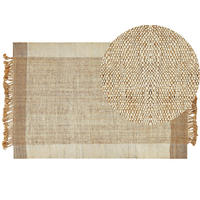 TEPPICH geflochten Dedemli 300/200 cm - Beige, Naturmaterialien (200/300cm) - Beliani