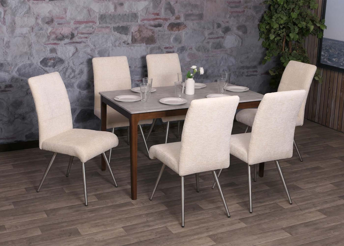 ESSZIMMERSTUHL Cremeweiß 2er-Set - Weiß, Textil (68/97/64cm) - MCW