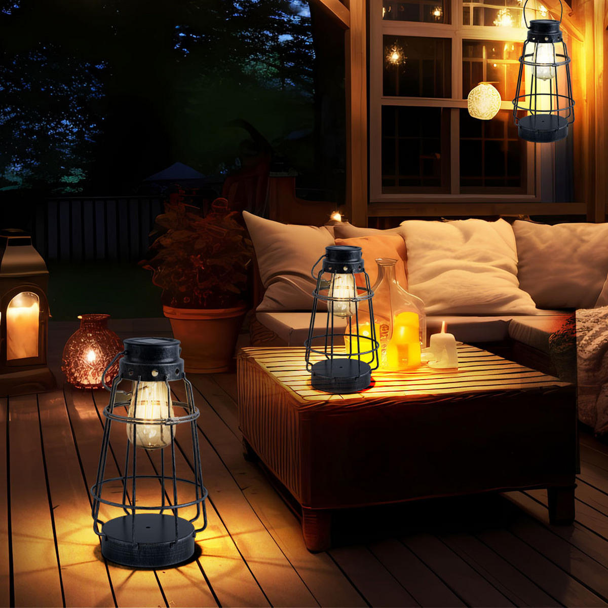 LED Außenleuchte Metall Silber 2er Set - Silberfarben, Metall (16/16/27cm) - Nowa