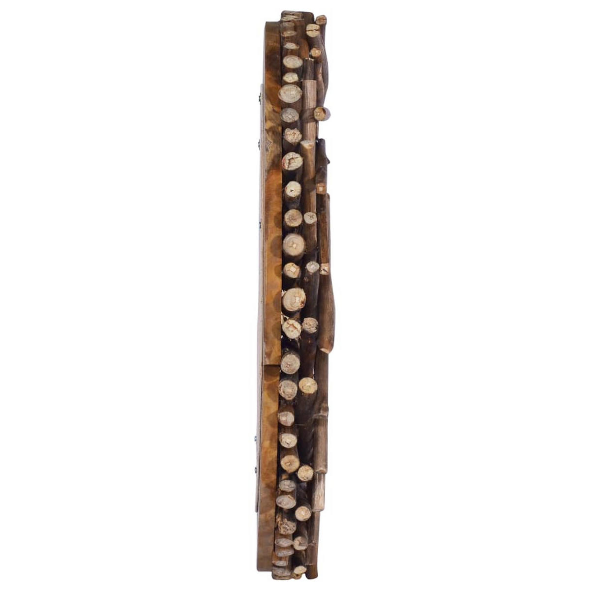 WANDSPIEGEL 60 cm Teak Rund - Naturfarben, Holz (60/60/8cm) - furnicato