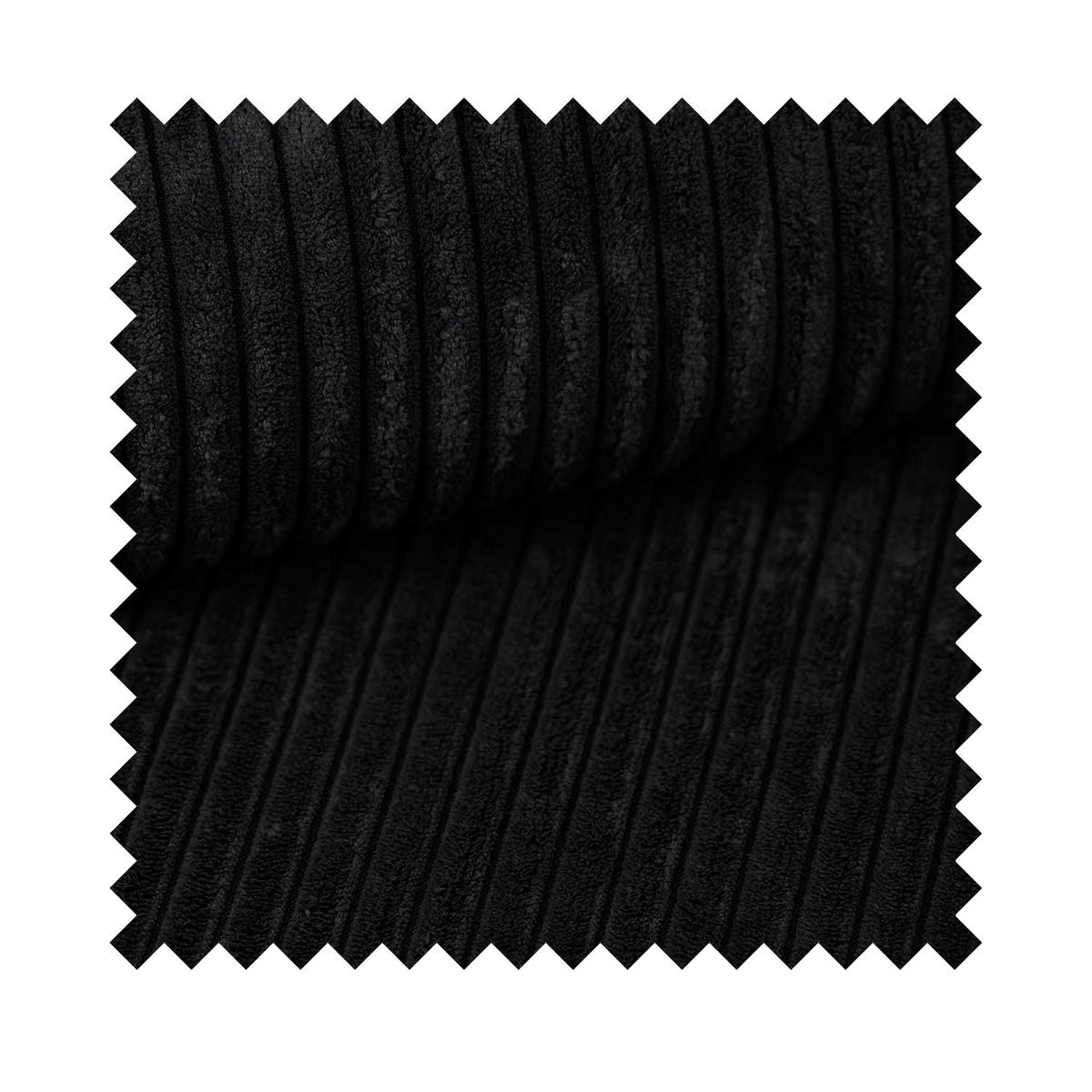 ROHOVÁ POHOVKA Farese černá, s manšestrovým potahem, levá - černá, textil/plast (267/167cm) - Selsey
