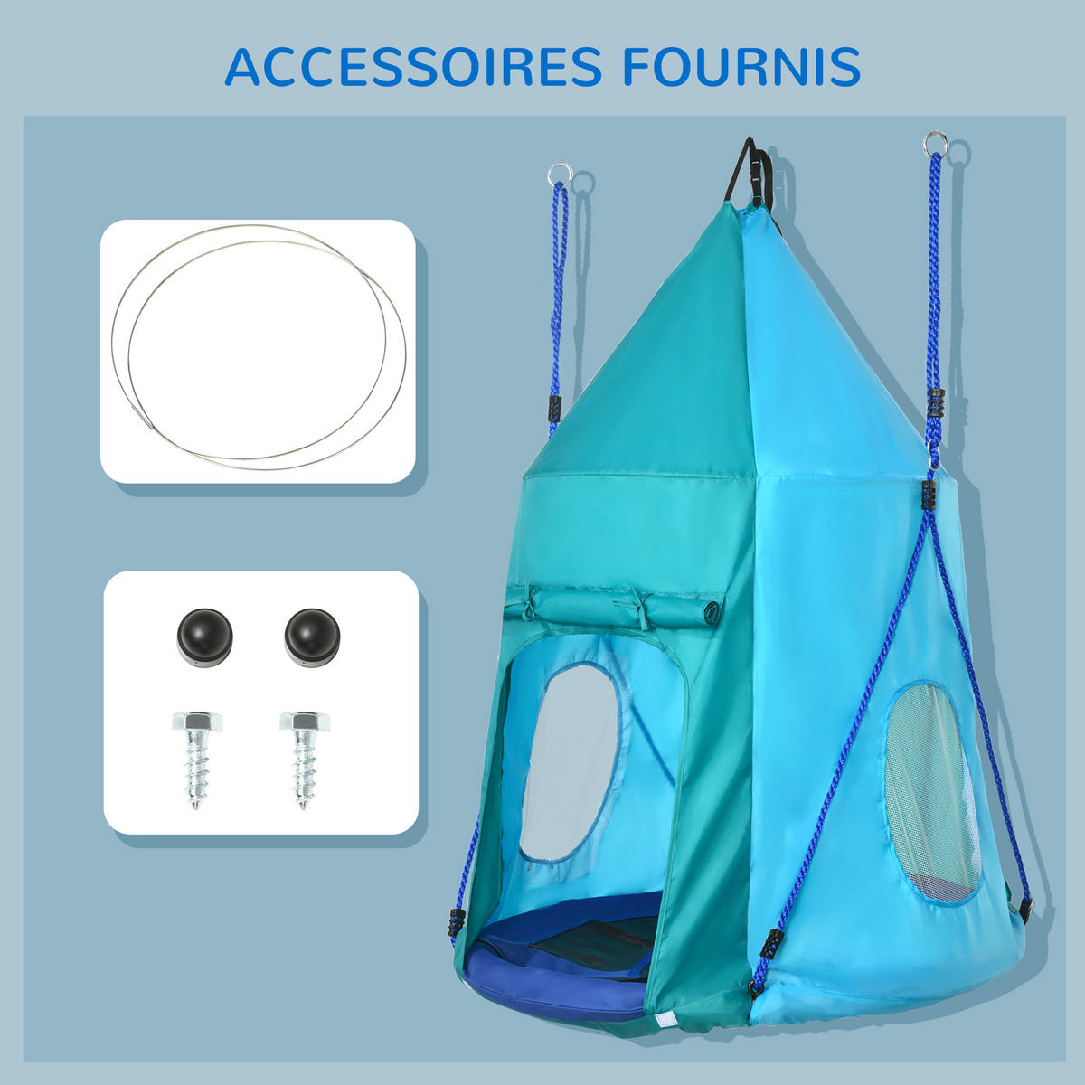 TRAMPOLIN DE-17959 Blau - Blau, Textil (100/100cm) - ComfortXL