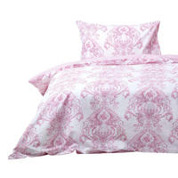 WENDEBETTWÄSCHE Toile-De-Jouy - Rosa, Textil (135/200cm) - Homescapes