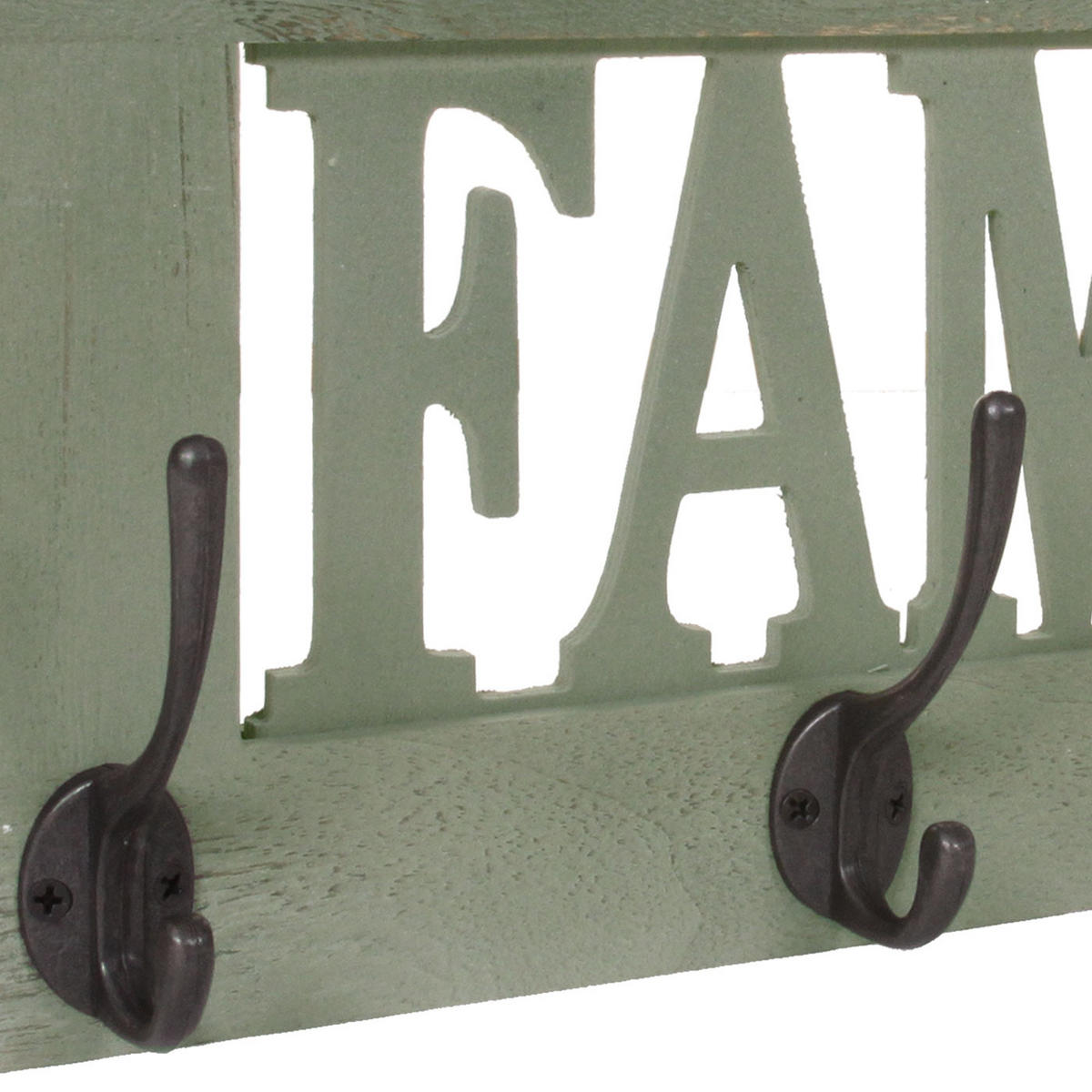 WANDGARDEROBE FAMILY SHABBY-LOOK Grün - Grün, Holz (60/21/2cm) - MCW