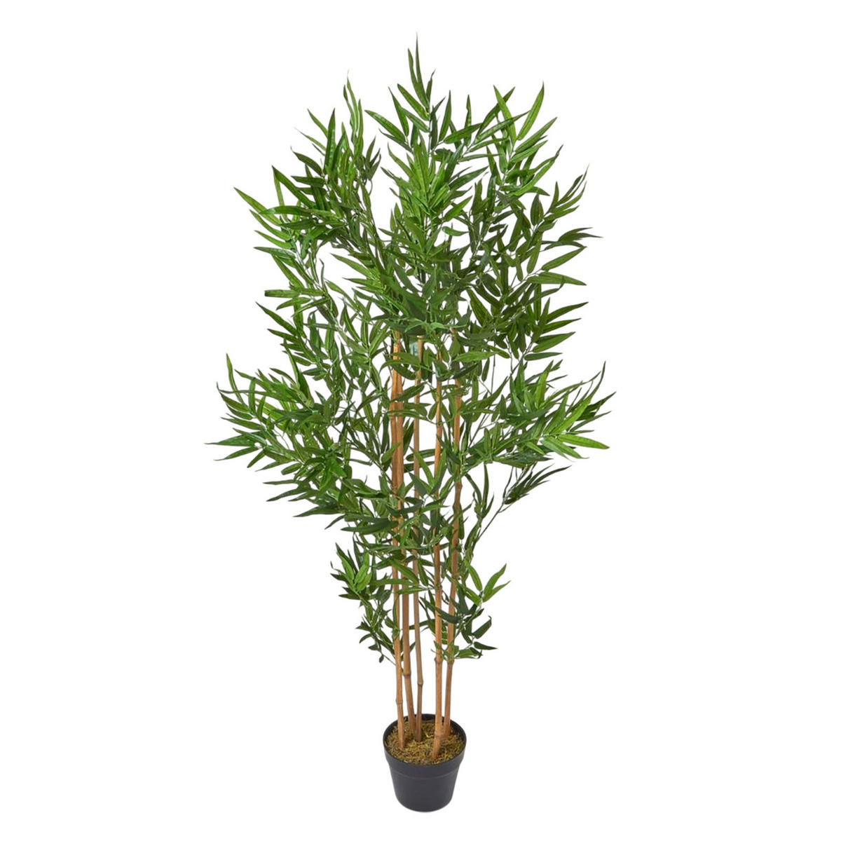 KUNSTBAUM Bambus, 155 cm - Grün, Kunststoff (155cm) - Homescapes